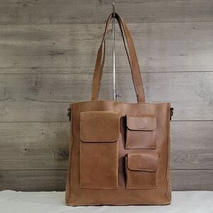 Able Brown Leather Tote Bag